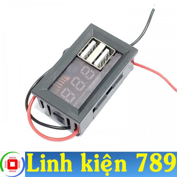  Đồng hồ đo điện áp ắc quy 12V Axit chì có USB sạc điện thoại